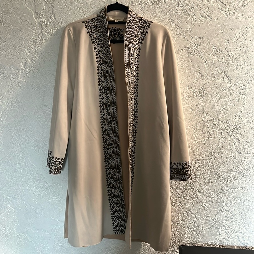 Long suede cardigan